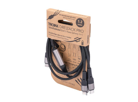 TROIKA Schnellladekabel TROIKA DREIZACK PRO bedrucken