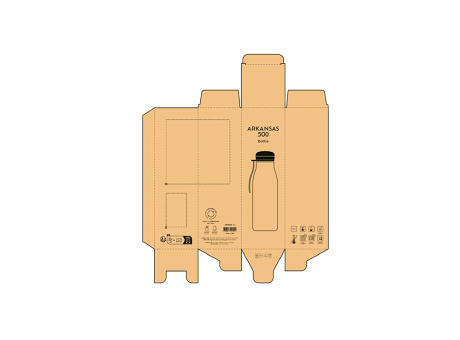 Arkansas 500 Trinkflasche recy. Edelstahl 495ml  Werbeartikel