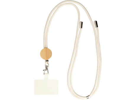 Product image Schlüsselband aus Baumwolle mit Kordel Lucia Werbeartikel