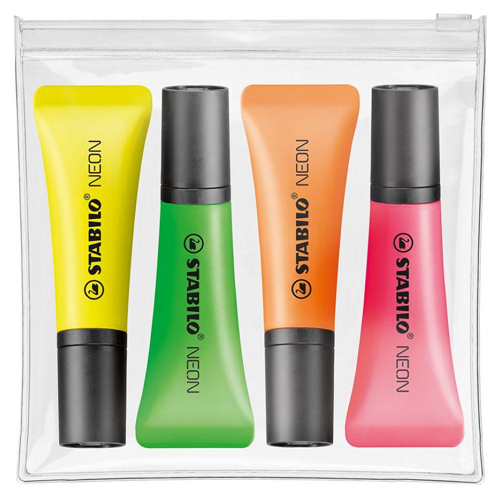 Product image STABILO NEON 4er Zip-Etui Leuchtmarkierer Werbeartikel