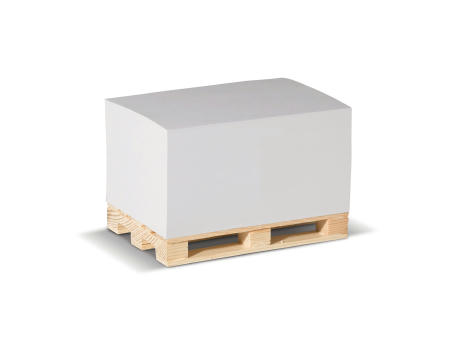 Zettelblock auf Holzpalette 12x8x6cm bedrucken