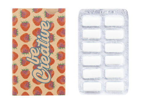 Individuell bedruckbarer Kaugumiiblister CreaChew 12 Eco Werbeartikel