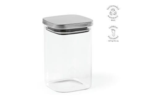 Delacroix 1200 Vorratsbehälter Borosilikat Glas 1270 ml  Werbeartikel