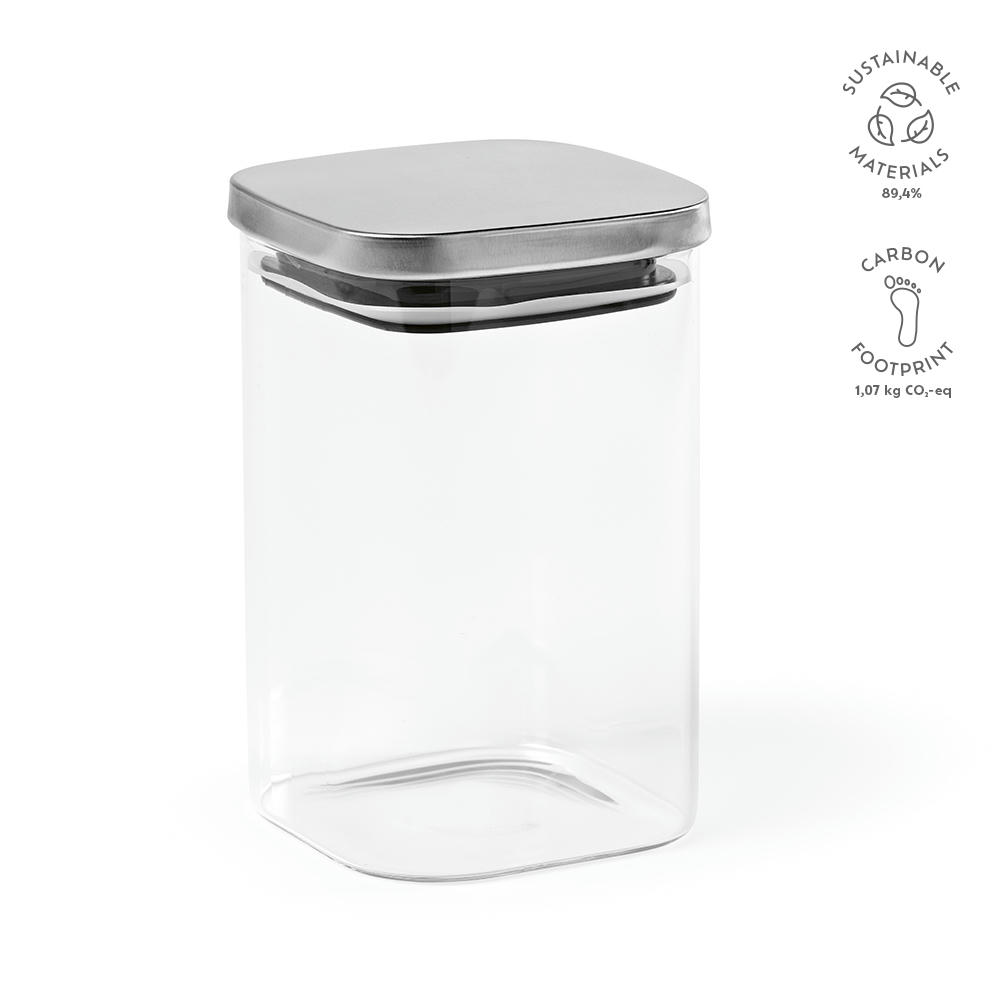 Product image Delacroix 1200 Vorratsbehälter Borosilikat Glas 1270 ml Werbeartikel