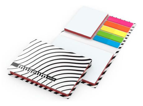 Haftnotiz-Set Budapest Bookcover White Bestseller, 50/50 Blatt, Farbschnitt Werbeartikel