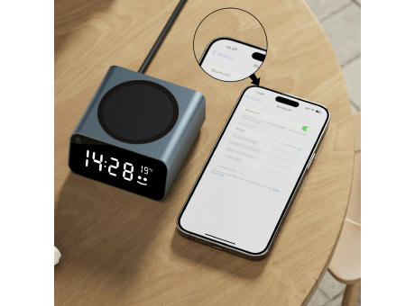 Xoopar Reddi Charge PD Uhr mit kabelloses Ladegerät Werbeartikel