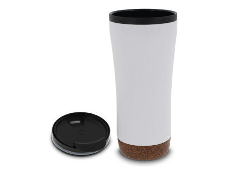 Doppelwandiger Becher mit einem Korkboden 480ml bedrucken
