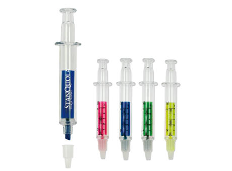 Spritzen-Textmarker Werbeartikel