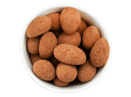 Product image Trüffelmandeln mit Kakao im Premium Flowpack  bedrucken