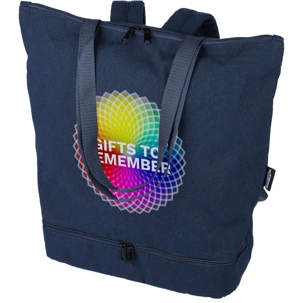 Recyceltes Poly-Baumwollgewebe (330 g/m2) Rucksack Osric Werbeartikel
