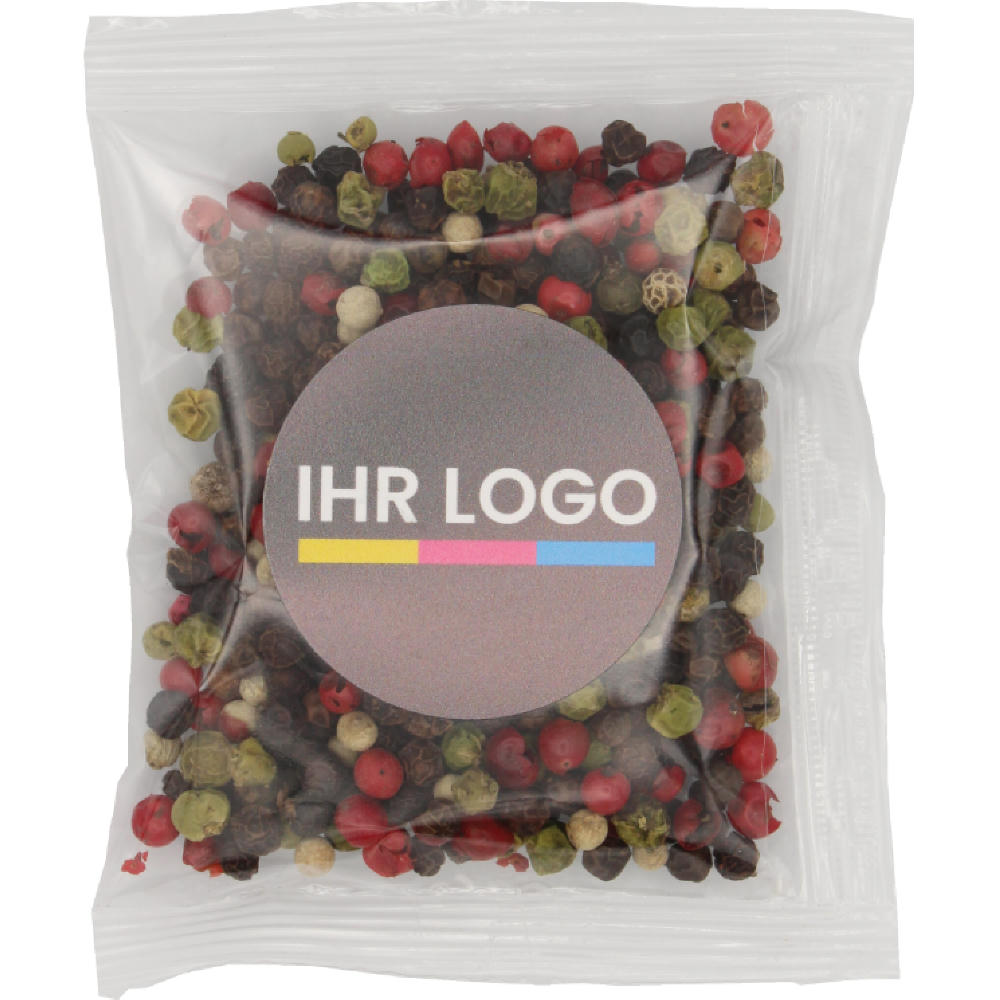 Product image Pfeffer bunt ganz mit Aufkleber Werbeartikel