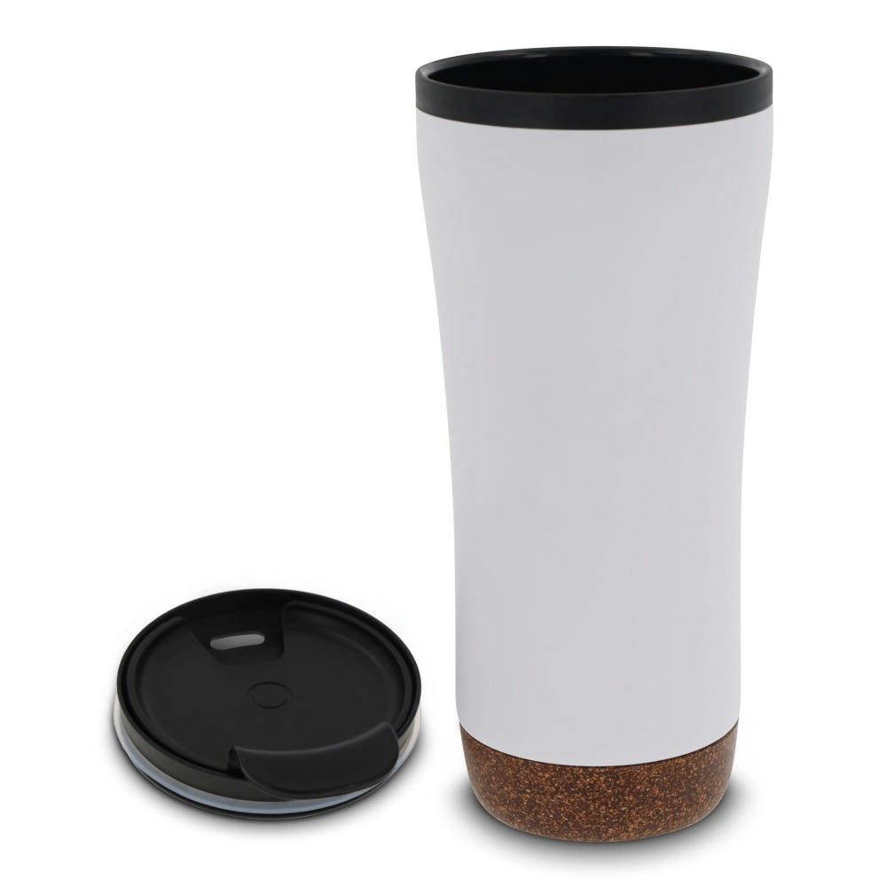 Doppelwandiger Becher mit einem Korkboden 480ml Werbeartikel
