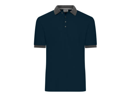 Men's Polo - Klassisches Polo mit kontrastfarbigem Kragen und Armbündchen in Piqué-Qualität bedrucken