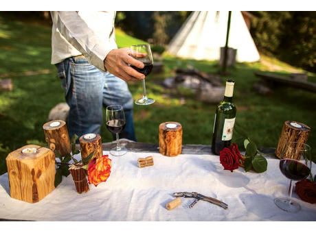 Kellnermesser 'Grand Cru', Doppelhebel, Olivenholz Werbeartikel