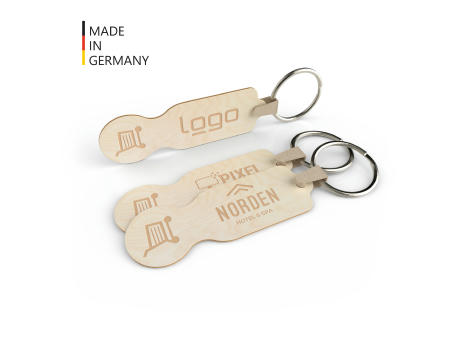 Einkaufswagen-Chip Branch inkl. Schlüsselanhänger (FSC® zertifiziert) bedrucken