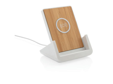 Ontario 10W Ständer aus Bambus & RCS recyceltem Kunststoff Werbeartikel