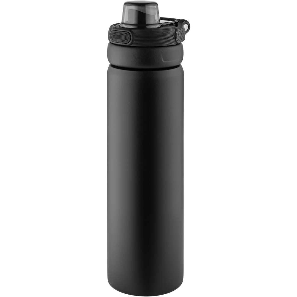 Metmaxx® Sport-und Trinkthermoflasche "HydraBoost" schwarz Werbeartikel