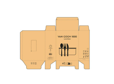 Van Gogh 1000 Lunchbox Borosilikat Glas 1090 ml  Werbeartikel