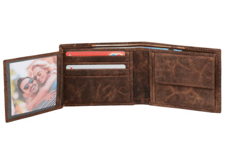 WILDERNESS I - Echtleder-Geldbörse Werbeartikel