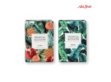 TROPICAL BLOSSOM. Mit Olivenöl angereicherte Seifen (160 g) bedrucken