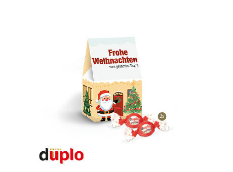 Präsent "Christmas Minis" mit duplo Knusperlen Werbeartikel