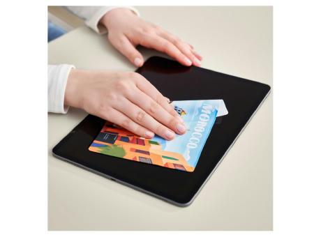 POLYCLEAN Displaytuch 18x15 cm im Etui, All-Inclusive-Paket Werbeartikel