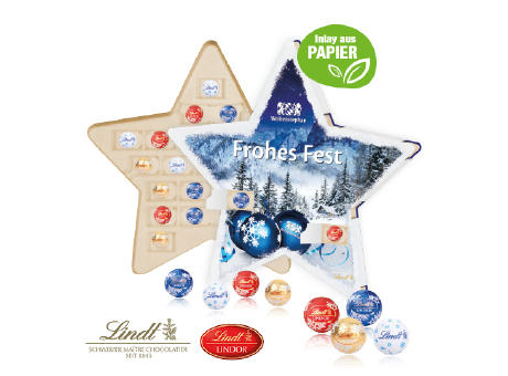 Product image Adventskalender "Stern" mit Lindt Schokolade Werbeartikel
