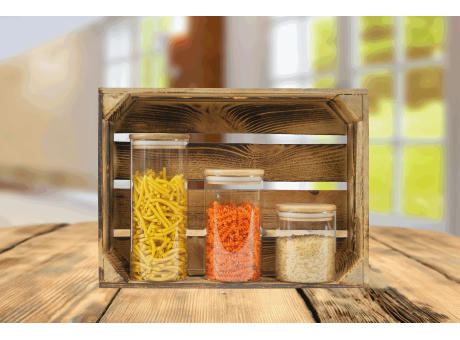 ECO STORAGE S - Glas-Vorratsdose, Füllmenge ca. 450 ml Werbeartikel