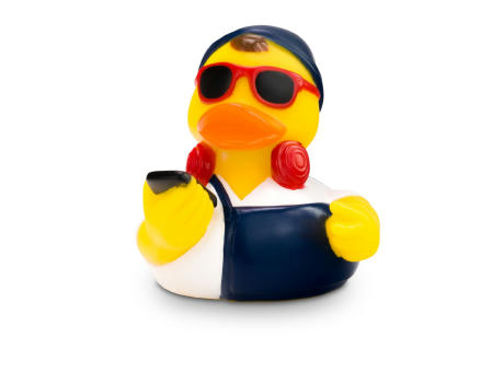 Werbeente Hannes Hipster weißes Shirt Werbeartikel