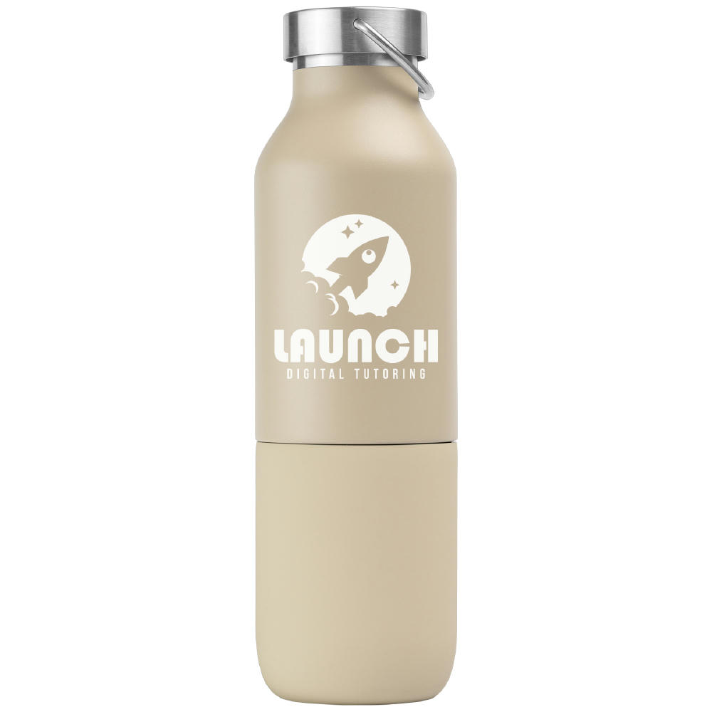 Freya Duo - 2-in-1 590 ml Recycling-Edelstahlflasche - Doppelwandig mit 325 ml Becher Werbeartikel