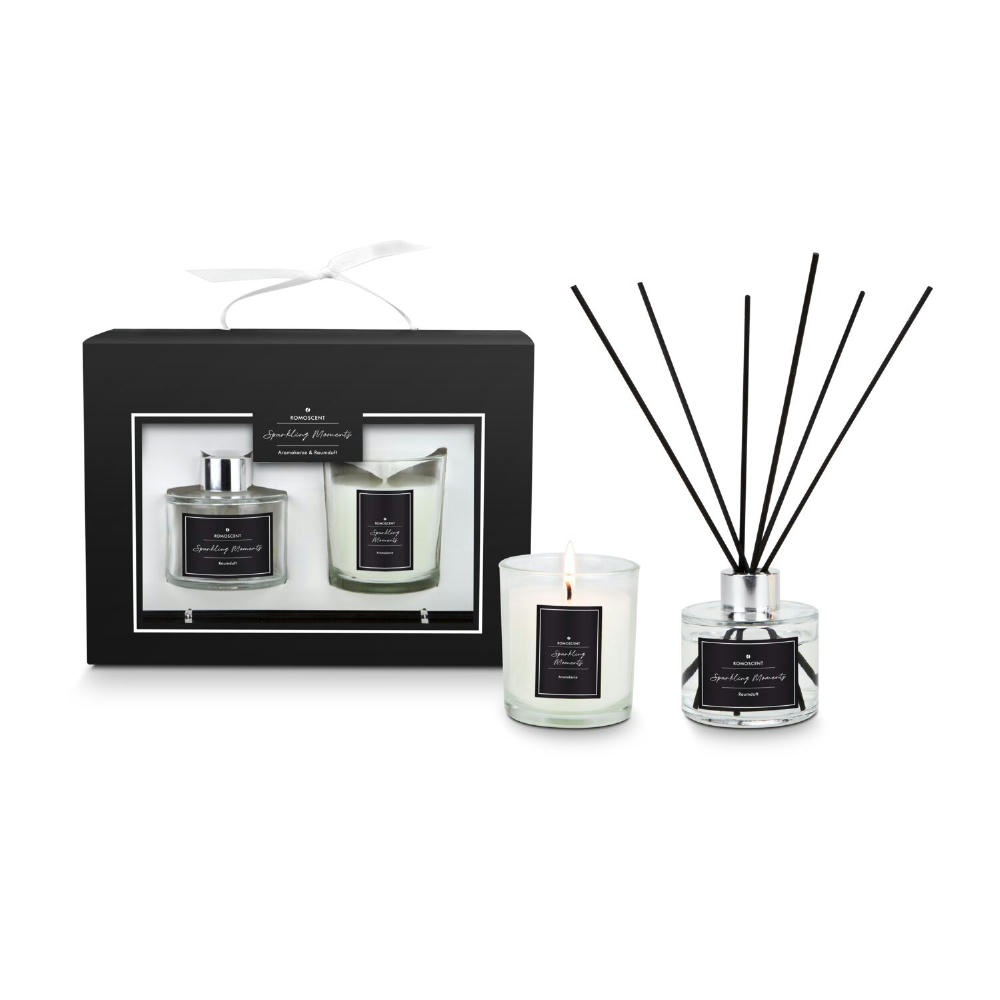 Product image ROMOSCENT® Aroma-Set Sparkling Moments, Raumduft & Aromakerze Werbeartikel
