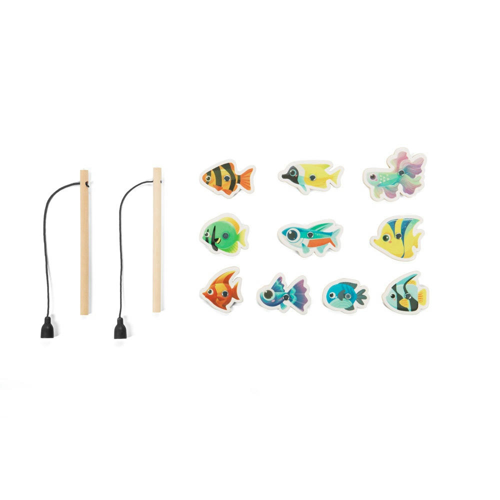 FISHY. Angelspiel mit 10 Holzfischen, ideal für Kinder Werbeartikel