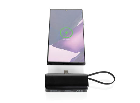 Powerlink 3000mah Powerbank aus RCS rPlastic mit USB-C Kabel bedrucken
