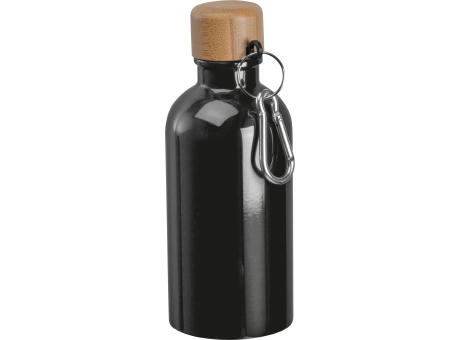 Product image Edelstahltrinkflasche mit Karabiner, 400ml Werbeartikel