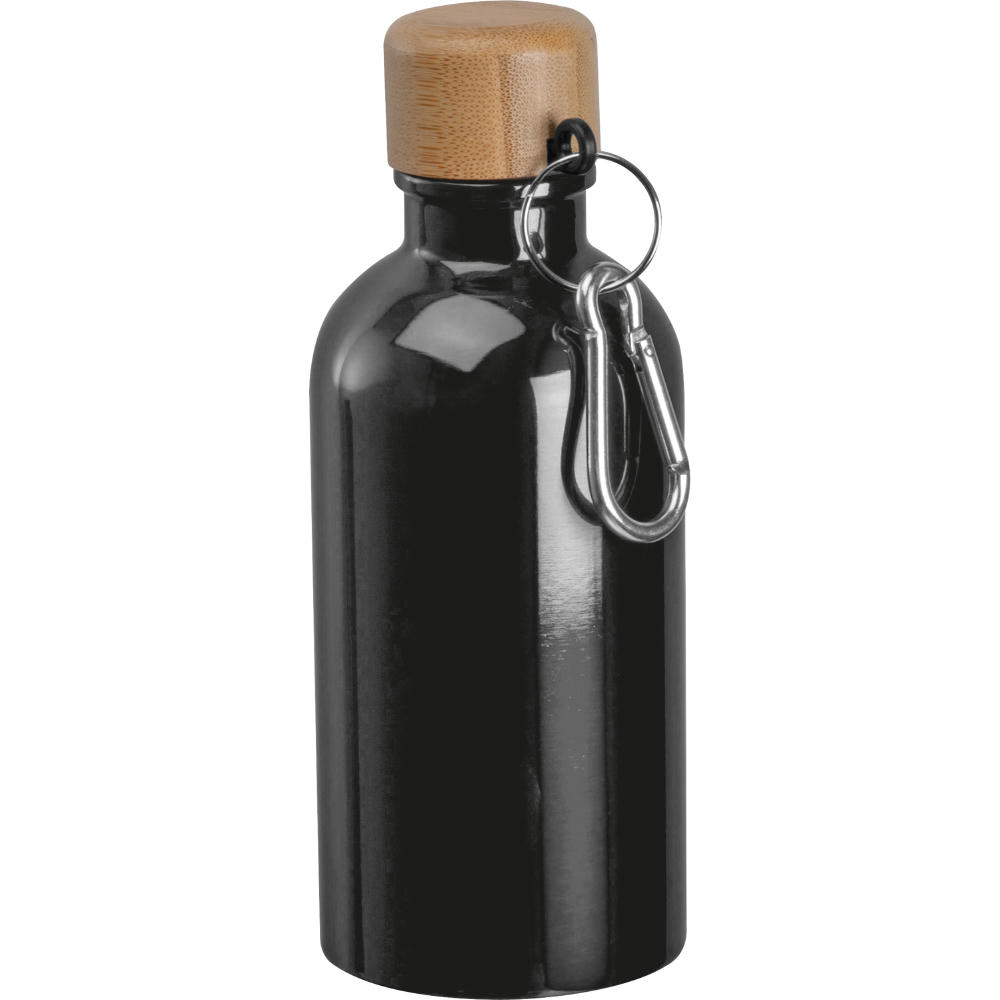 Product image Edelstahltrinkflasche mit Karabiner, 400ml Werbeartikel