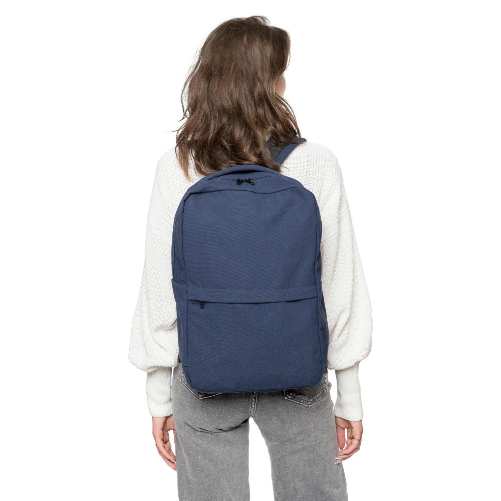 Rucksack Seraphina aus recyceltem Poly-Baumwollgewebe (330 g/m2) Werbeartikel