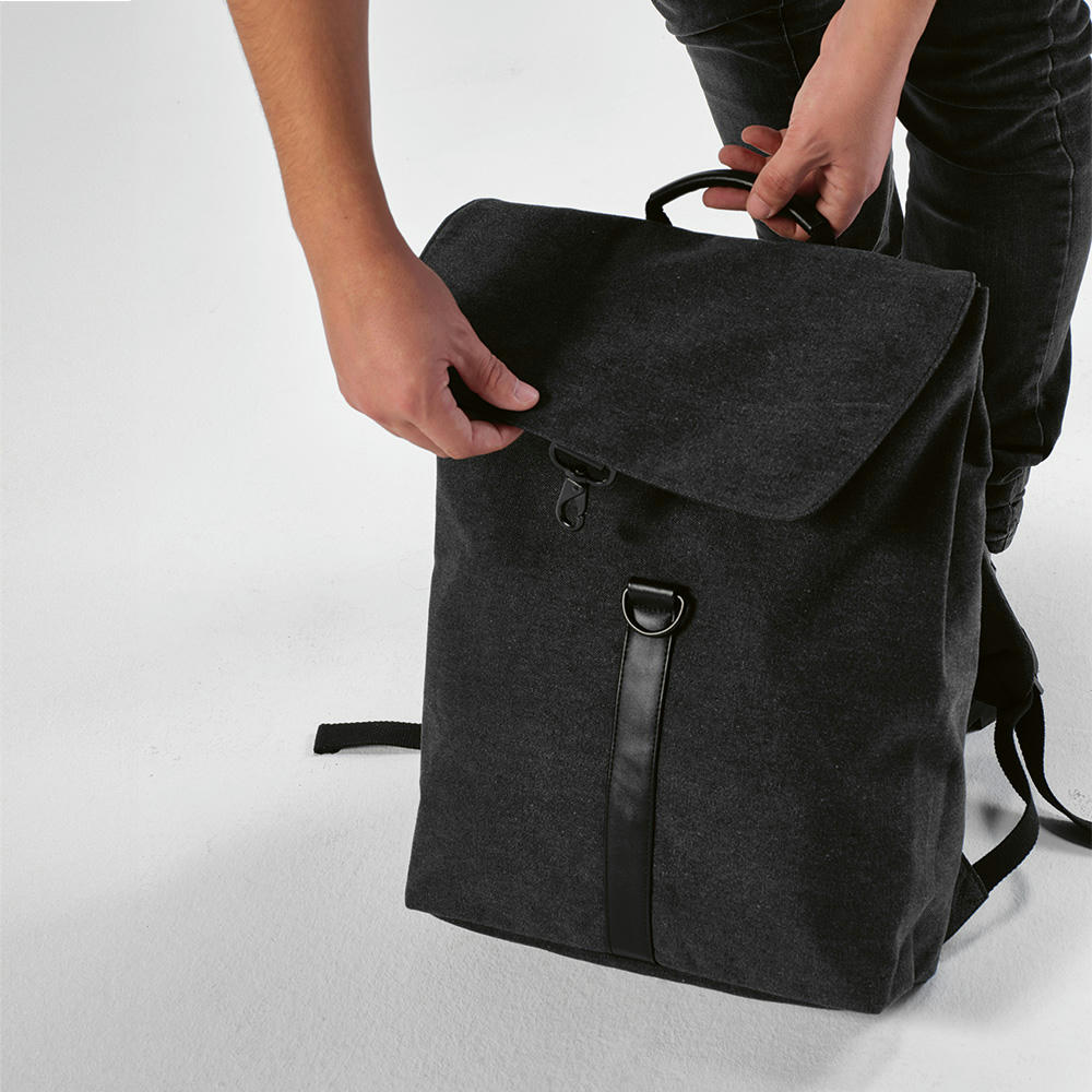 Prague Laptop Rucksack 25L recy. Baumwolle  Werbeartikel