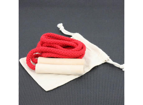 Springseil mit Griffen - Baumwolle in Sonderfarben Werbeartikel