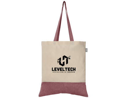Product image Quebec - Zweifarbige Tragetasche aus recycelter Baumwolle (140 g/m²) Werbeartikel