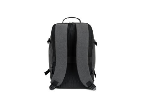 CIES. Rucksack, entwickelt um die von den Fluggesellschaften geforderten Massvorgaben zu erfüllen, aus hochdichtem, recyceltem 600D-Polyester bedrucken