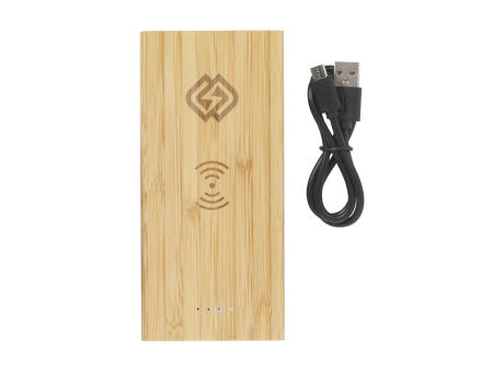 Bamboo 8000 Wireless Powerbank kabelloses Ladegerät bedrucken