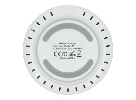 Kabelloses Schnellladegerät 15 W mit LED-Anzeige Werbeartikel