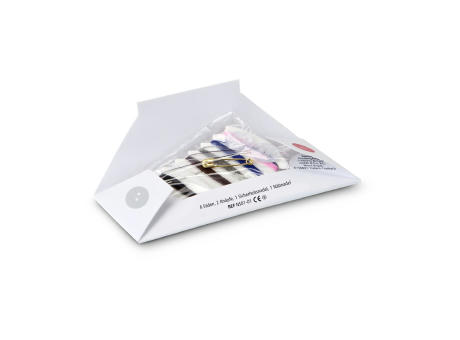 Nähset Pocket, 10-teilig im Kartonagemäppchen Werbeartikel