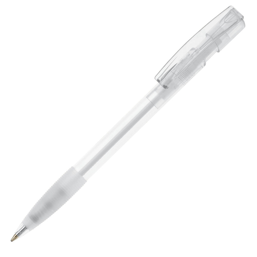 Product image Kugelschreiber Nash Transparent mit Gummigriff Werbeartikel