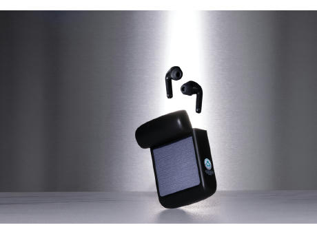 Skywave Solar-Kopfhörer aus RCS recyceltem Kunststoff Werbeartikel