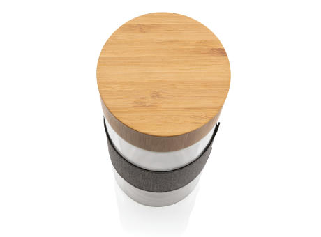 Impact doppelwandige Borosilikatglas-Flasche bedrucken