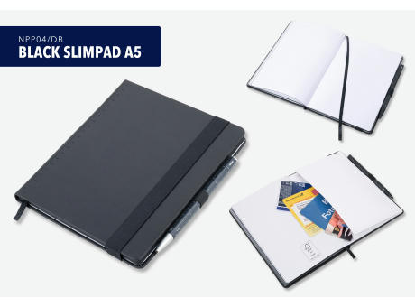 TROIKA Notizblock BLACK SLIMPAD A5 Werbeartikel