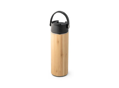 Product image LAVER. Thermosflasche aus Bambus, Edelstahl und PP 440 ml Werbeartikel