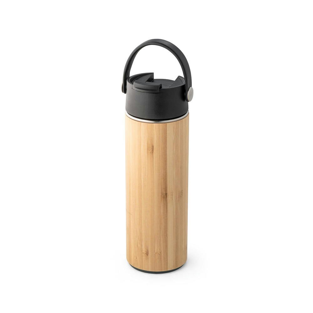 Product image LAVER. Thermosflasche aus Bambus, Edelstahl und PP 440 ml Werbeartikel