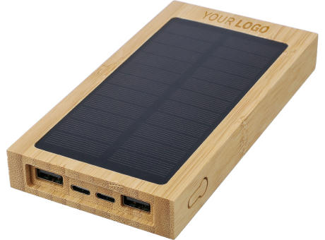 Bambus Solar-Powerbank Elz bedrucken